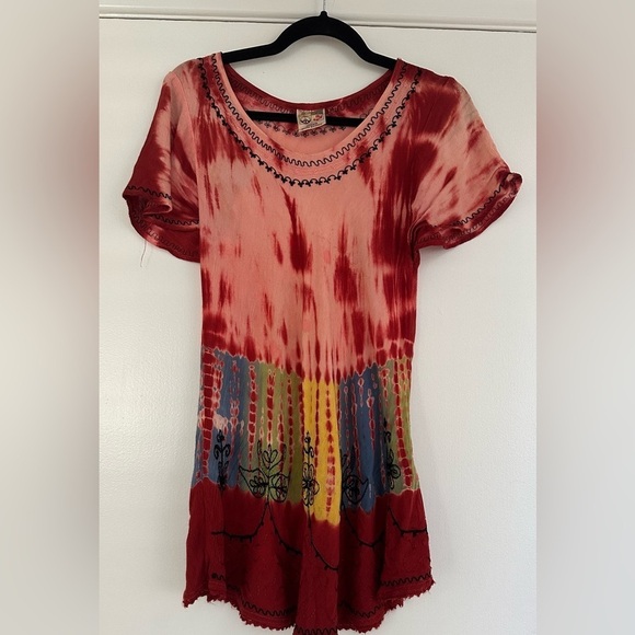 India Boutique Tops - India Boutique Bohemian Style Tie Dye Blouse